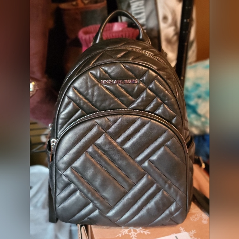 Michael kors leather backpack